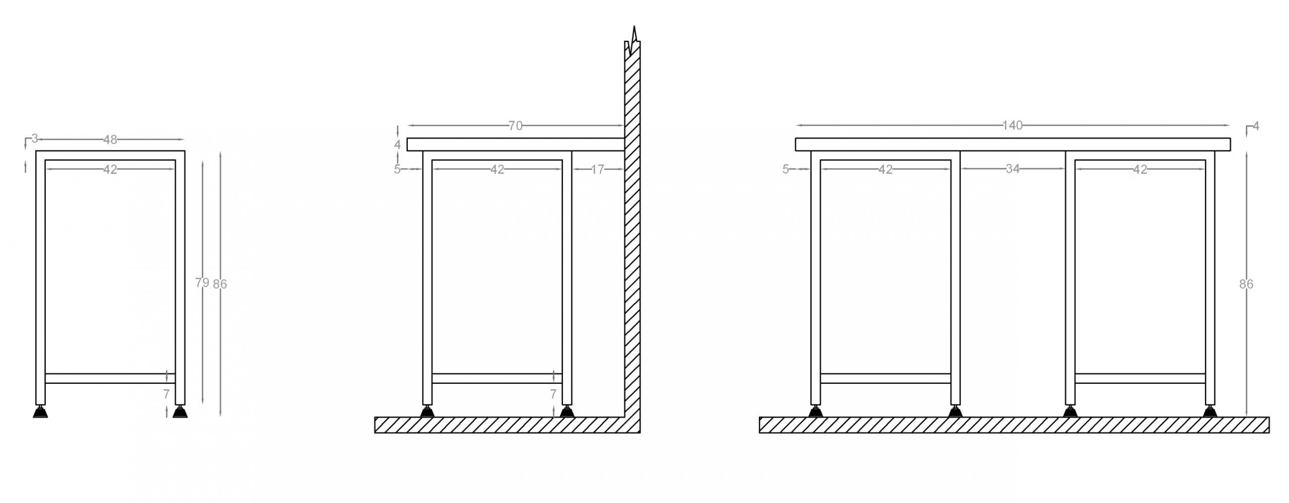 نقشه های فنی سکوبندی با استراکچر H-frame